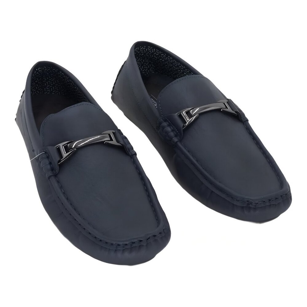 Aston Marc Men's Charter Bit Loafers Navy Driving Moccasins 8M